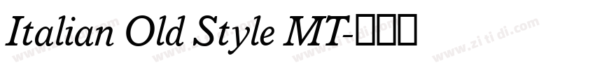 Italian Old Style MT字体转换